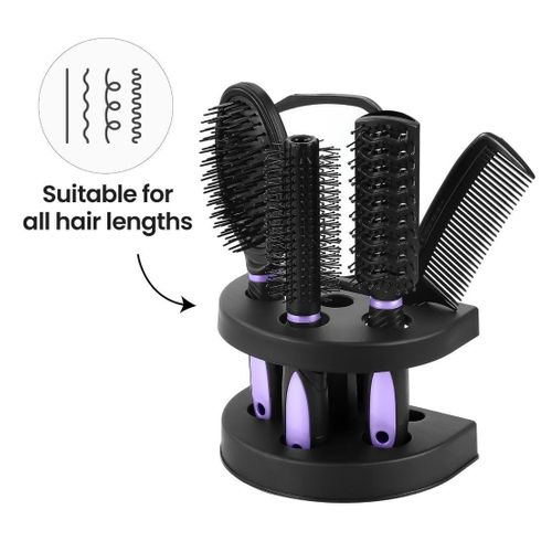 6in1 hair combs set in stand