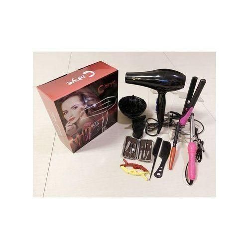 Canye 12 Pcs professional, home use, Commercial Use Hair Dryer Blow Dryer Hair Tools- Flat iron, tongs, manicure set, combs, curls