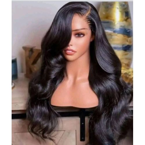 Full frontal semi human lace wig