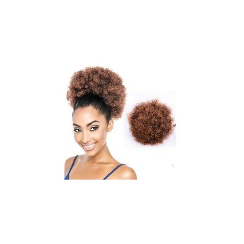 Brown Afro Kinky Curl Hair Bun