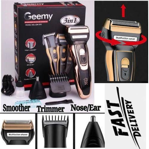 Geemy Affordable Barber Shaving Machine-Kinyozi // Shaver // Kinyozi // Best Kinyozi // BEST Rechargeable Smoother Hair Shaving Machine, Shaver- 3 In 1 FOR KINYOZI BUSINESS