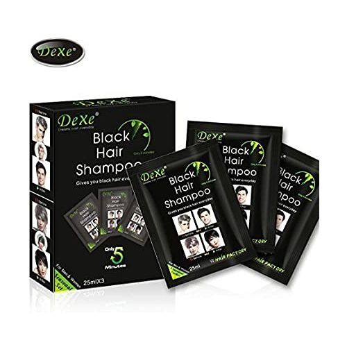 Dexe Black Hair Shampoo Natural Black, 1 Box - 25ml X 10
