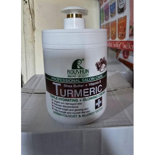 Roushun Professional salon care Shea butter+ vitamin E Turmeric contains triple hydrating+ glowing cream -1000ml