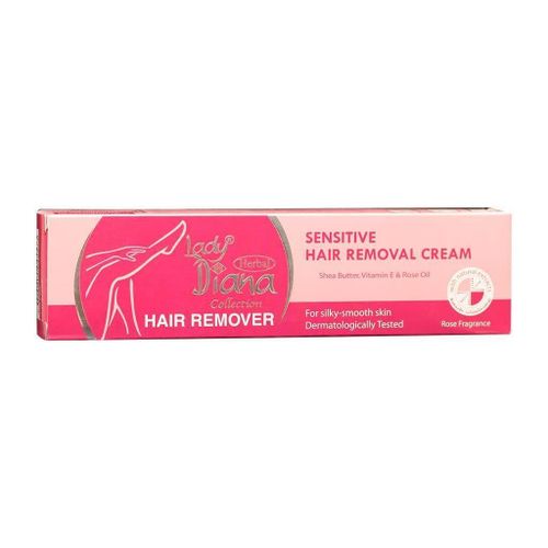 Lady Diana Herbal Collection Sensitive Hair Removal Cream with Rose Fragrance.