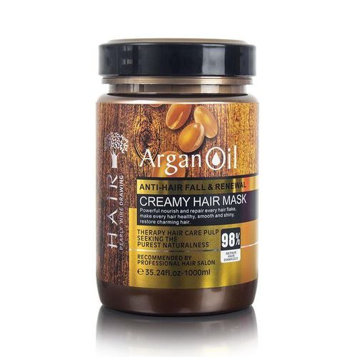 Keratin Argan Oil Anti- Hair Fall And Renewal Creamy Hair Mask Treatment- 1kg.