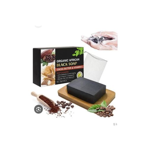 Pei Mei African Black Soap with Vitamin E and cocoa butter