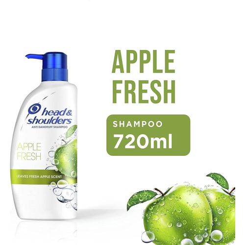 Head & Shoulders Apple Fresh Anti-dandruff Shampoo up to 100% protection for hair & scalp-720 ml.