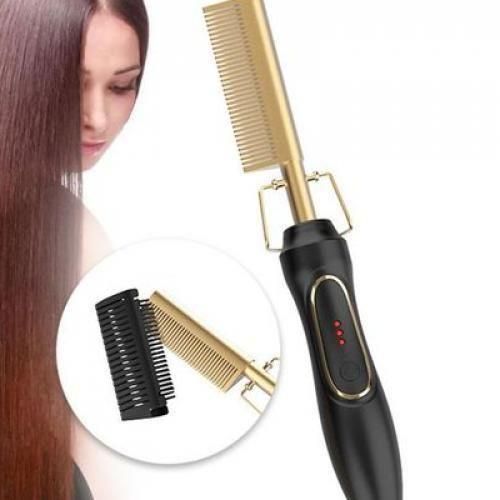 Electric Hot Comb Hair Straightener.
