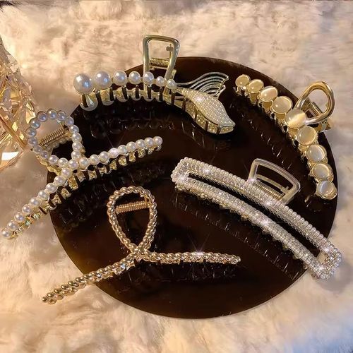3 Pcs pearl claw trendy Hair Clip