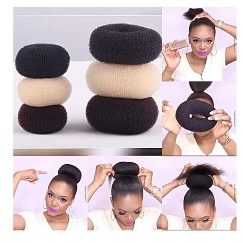 3Pcs Donut Hair Bun Colour #1 + FREE GIFT