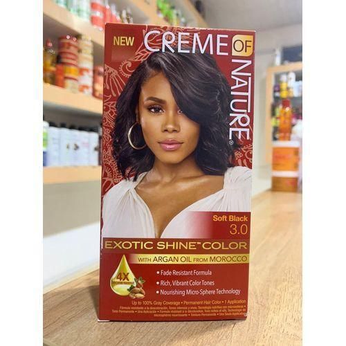 Creme Of Nature EXOTIC SHINE COLOUR SOFT BLACK 3.0 WITH ARGAN OIL FROM MOROCCO