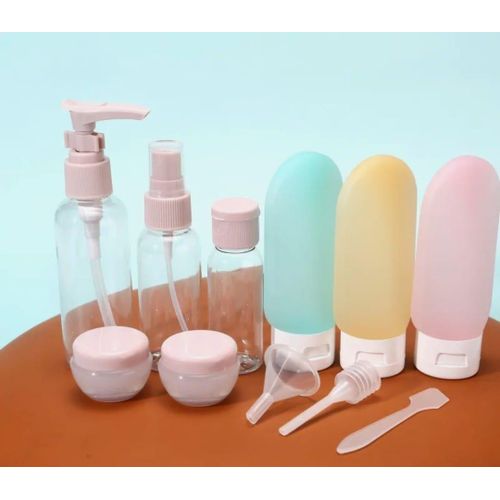 11 Pcs Travel Refillable Bottle Spray Lotion Shampoo Shower Gel Empty Liquid Tube