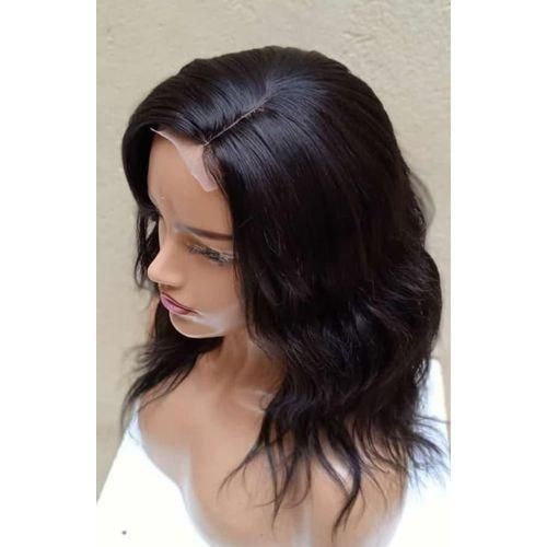 Closure human blend wig