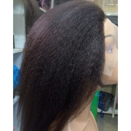 Short kinky straight wig