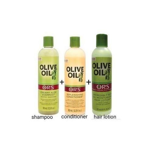 Ors Olive Oil Creamy Nourishing and Moisturizing Aloe Shampoo + Conditioner + Lotion