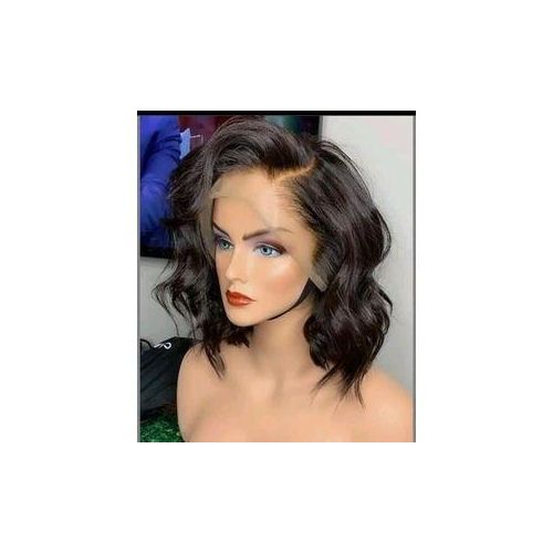 Deep frontal human blend wig