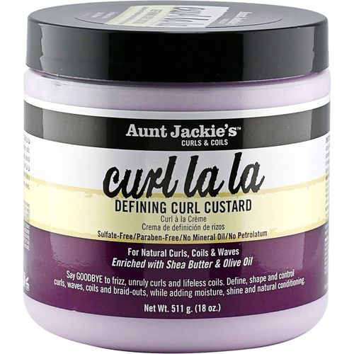 Aunt Jackie'S Hair Styling Agent Curl Custard, 18 oz - For Natural Hair Curls, Coils and Waves, Enriched with Shea Butter and Olive Oil