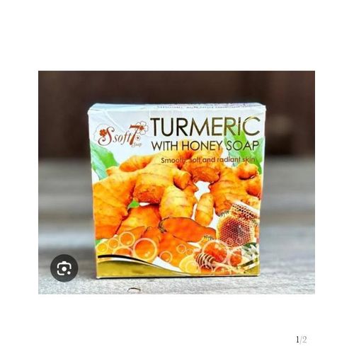 S Soft Turmeric with honey soap for smooth, Radiant