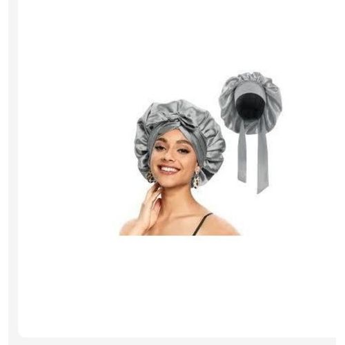 Satina New Large Satin Bonnet Silk Night Sleeping Cap Long Satin Bonnet With Head Tie Band Bonnet Edge Wrap For Women Curly Braid Hair