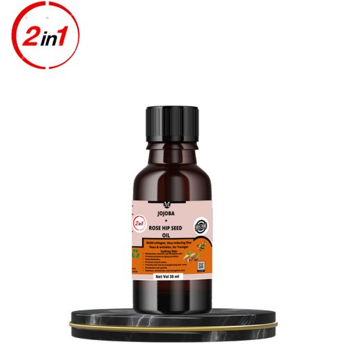 Mekis Jojoba&Rosehip Seed Oil-30Ml,Repair Damaged Hair,Treats Acne
