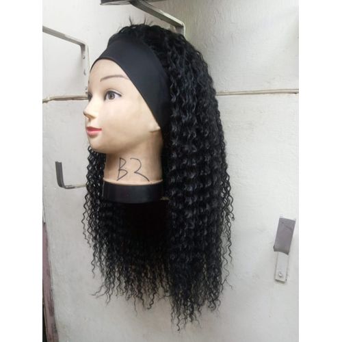 Wigs By Vivian Long Curly Afro Head Band Wig