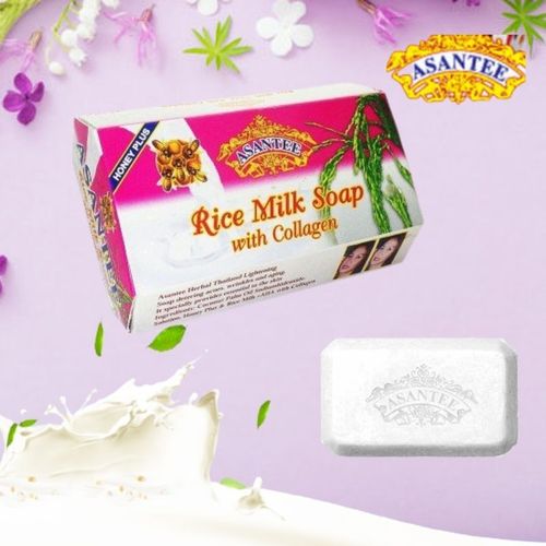 Asantee Rice Milk Soap With Collagen,Honey&AHA.Lightens & Evens Skin