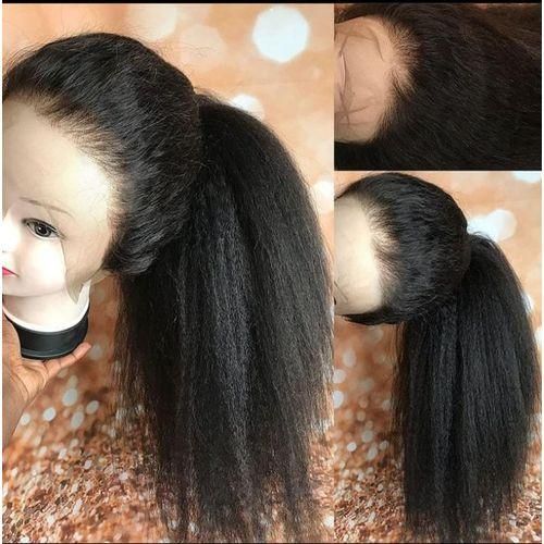 Straight Bonny Ponytail Semi Human Hair Wig