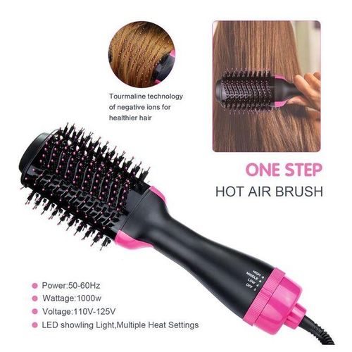 One Step Air Comb 3 In 1 One-Step Air Dryer Brush Styler And Volumizer Hair Sightener Curler Dry & Wet Hair Use Hair Brush