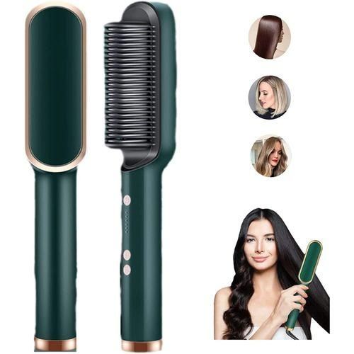 Electric Hair Straightener Brush Iron Hot