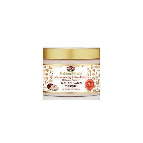 AFRICAN PRIDE Moisture Miracle Moroccan Clay & Shea Butter Detox & Soften Heat–Activated Masque