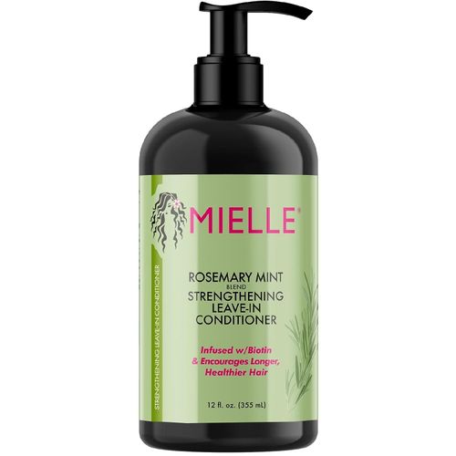 Mielle Rosemary Mint Strengthening Leave-In Conditioner, Supports Hair Strength, Smooth Conditioner for Dry and Crinkled Hair, Weightless Hair Treatment
