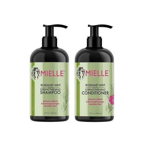 Mielle Rosemary Mint Strengthening Conditioner and Shampoo with Biotin