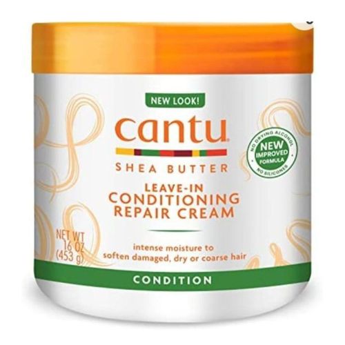 Cantu Shea Butter Leave-In Conditioning Repair Cream Moisturise to Soften Damaged, Dry ,Coarse Hair - 453g