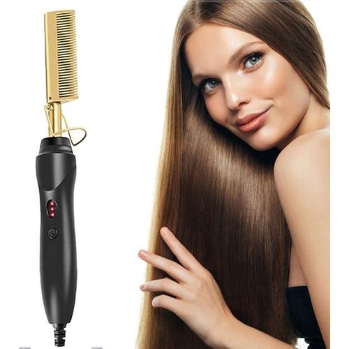 Ceramic Hot Comb, Electric Comb Straightener Electric Hot Comb/Straightening Comb for Afro Hair