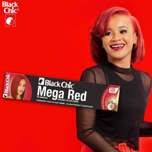 Black Chic Mèga RED Permanent Hair Color Creme Dye No More Gray Hair