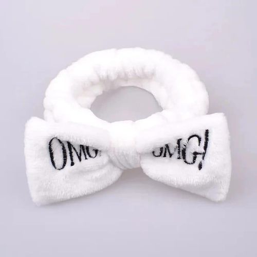 Headband Fleece Fuzzy Women Stretchy Hair Cute Soft Wear - White