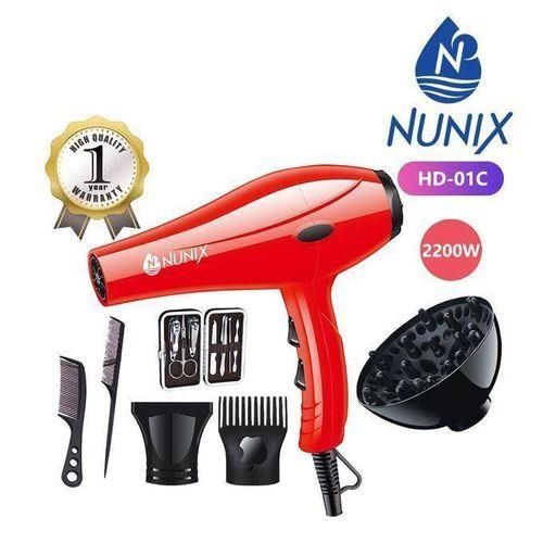 Nunix 2200w Hair Blow Dryer With 2 Speeds And 3 Heat Settings