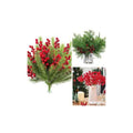 10 Pieces Artificial Berries Branches Christmas Holly Berries Artificial Red Berry Stems for Christmas Wreath Decorations Xmas Tree Decoration