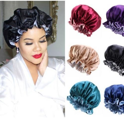 Large Reversible Satin Sleeping Bonnet