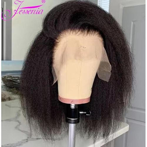Short Kinky Straight Wig -black