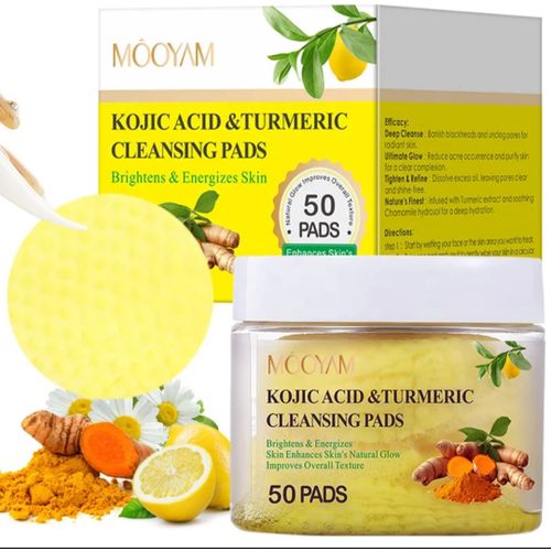 MOOYAM KOJIC ACID AND TURMERIC CLEANSING PADS 50 PADS