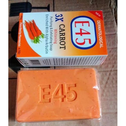 E45 3X CARROT WHITENING PURIFYING & EXFOLIATING ANTI- ACNE SOAP