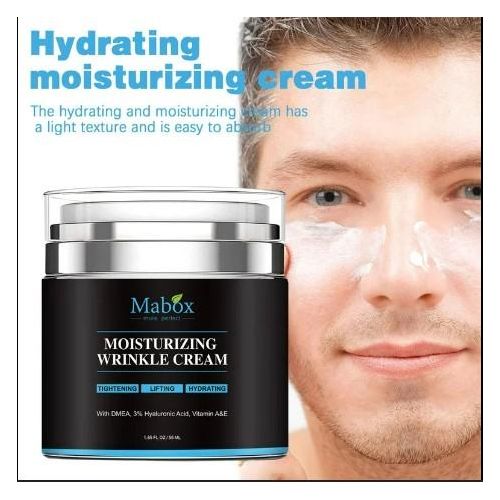 Mabox Moisturizing Facial Cream - Men's Cream With Collagen, Retinol And Hyaluronic Acid - Night Cream - Deep Hydrating Face Moisturizer