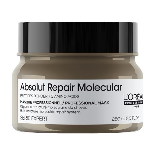 L'Oréal professionnel Paris Absolut Repair Molecular Hair Mask - Repairs Damage & Restores Strength For Extremely Dry Damaged Hair, Extra Detangling & Hydration 250ml