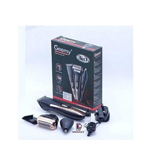 Geemy 3in1 Rechargeable Hair Clipper ,Shaver And Nose Trimmer Set
