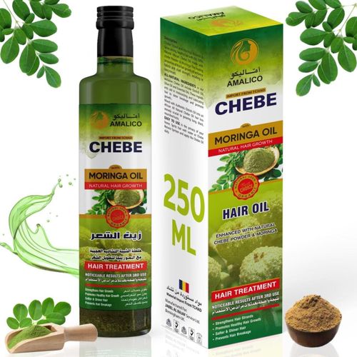 AMALICO Moringa Oil With Chebe Powder For Hair Growth For Women And Men, Soften And Moisturize 250ml