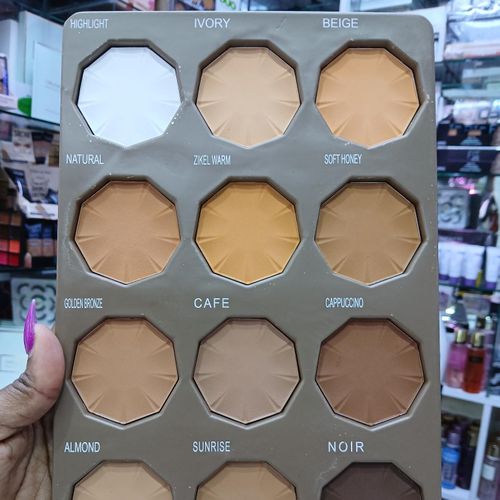 Zikel Lets FACE IT Contour Powder Pallet -12 Colors