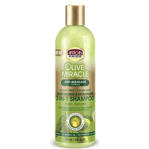 AFRICAN PRIDE Olive miracles anti breakage 2 in 1 shampoo (detangling and moisturizing)