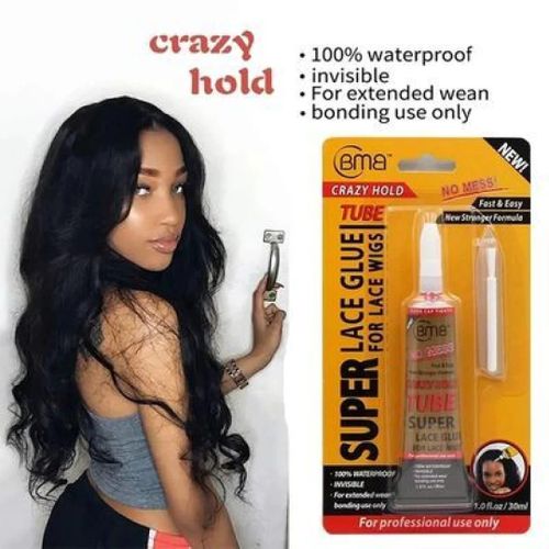 BMB (NEW ORIGINAL) Crazy Hold Super Lace Wig Glue Tube 1 oz Strong Hold Formula
