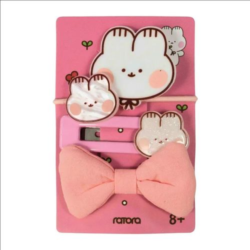 Miniso Ratora Series Pink Hair Accessories Kit (4 pcs)